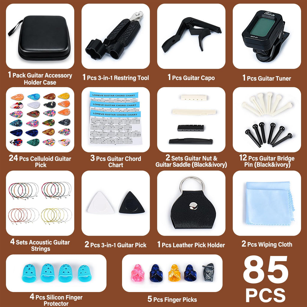 85PCS Guitar Accessories Kit T1664