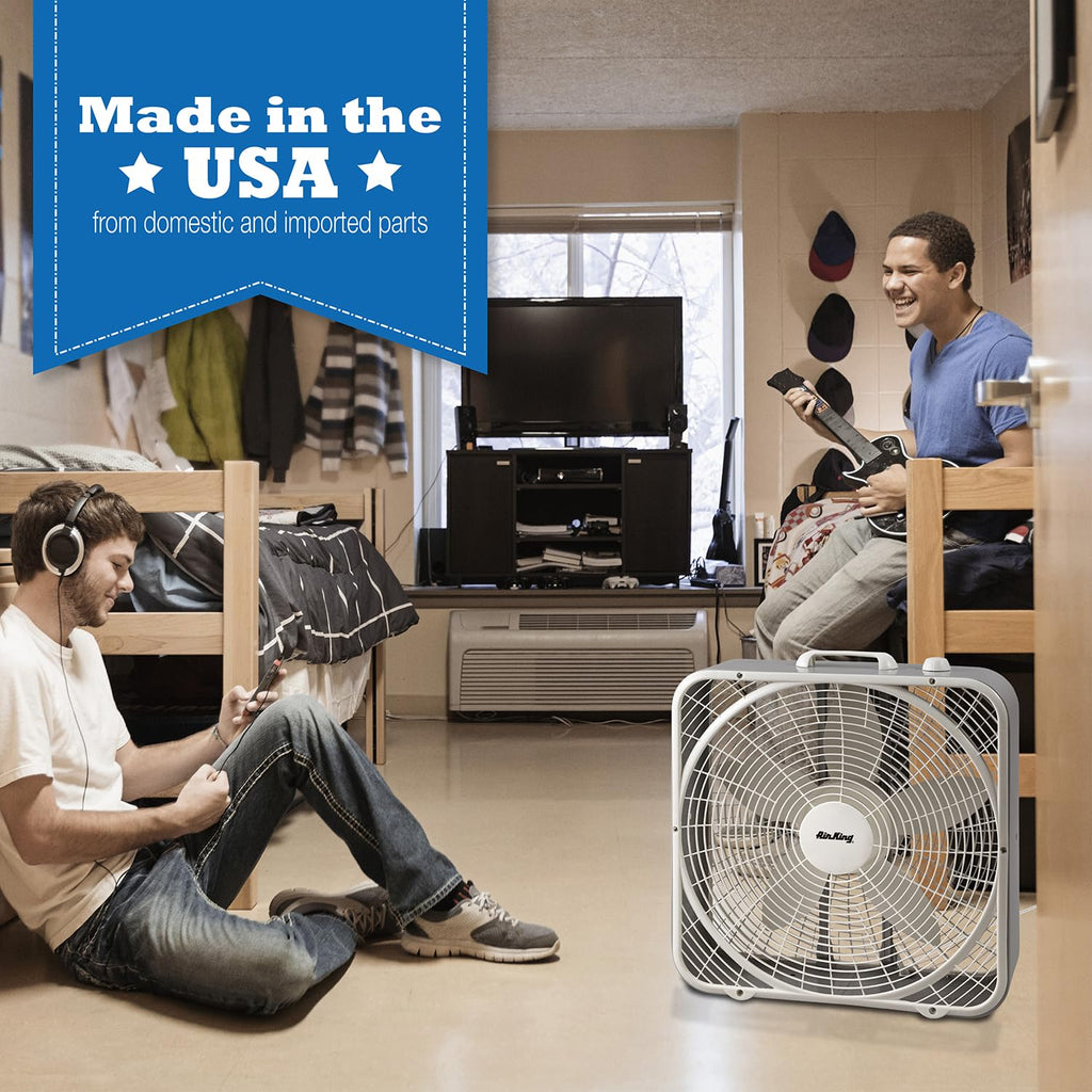 20-Inch 3-Speed Box Fan, White M313577