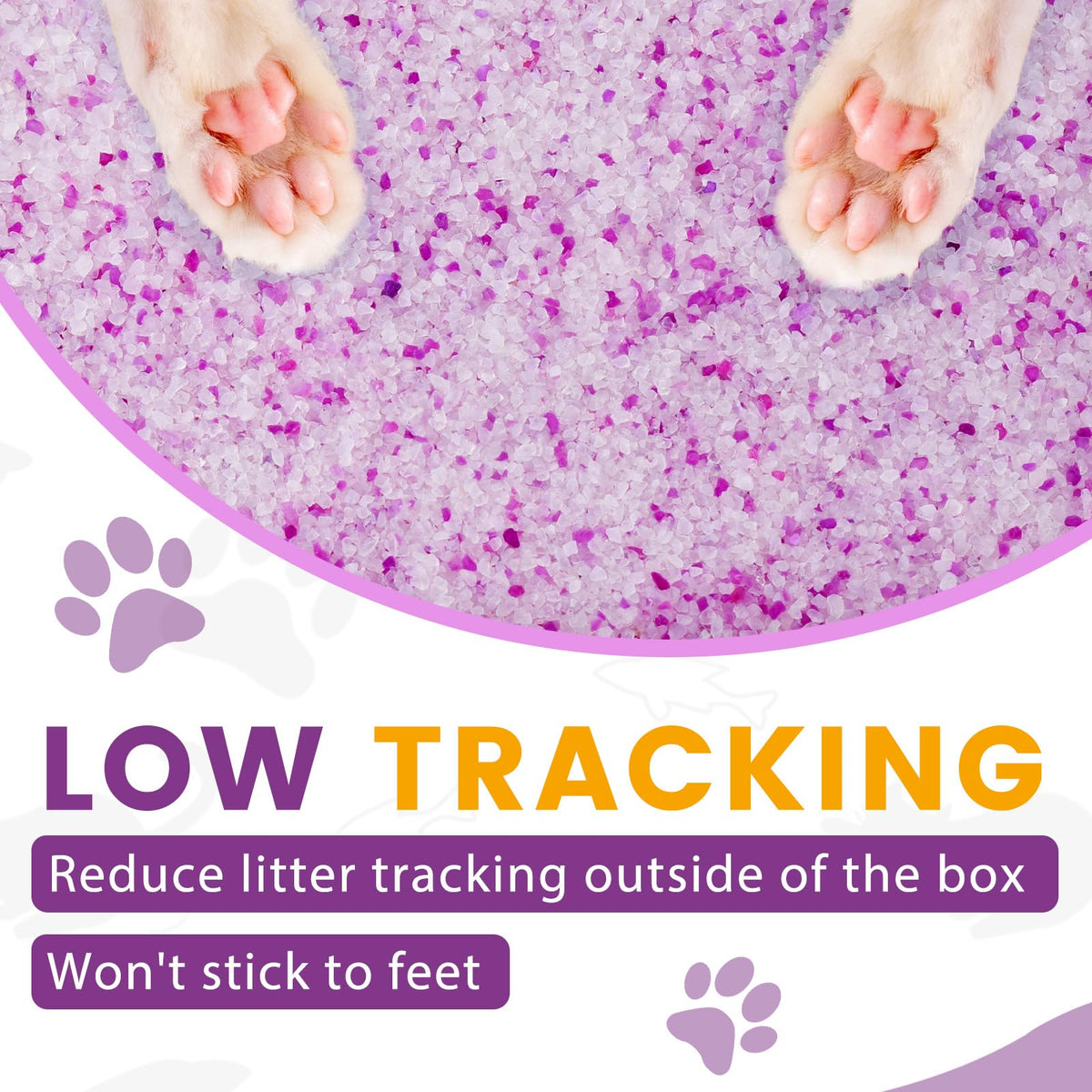 Lightly Scented Cat Litter 14 lbs Low Tracking Dust-Free Purple Silica Gel G231