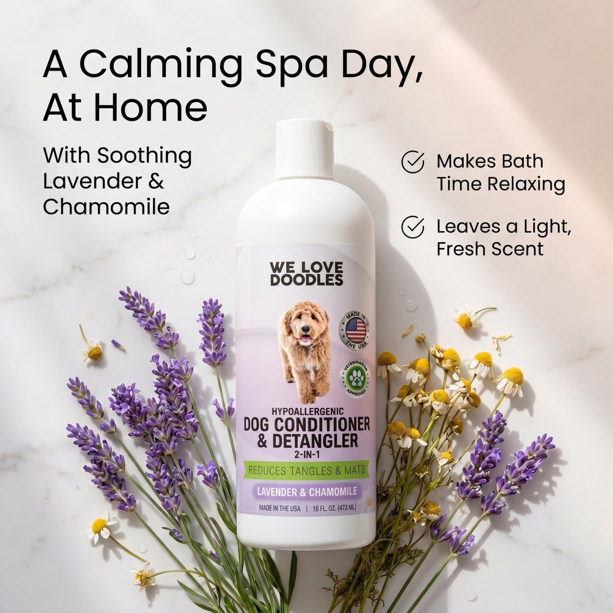 2-in-1 Dog Conditioner & Detangler, Lavender, 16OZ X29528