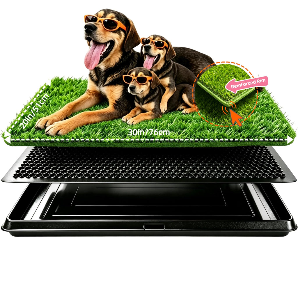 30''X20'' Artificial Turf Dog Grass Pad with Tray S5905
