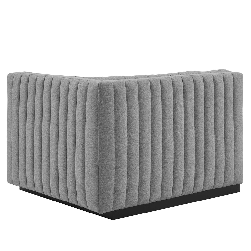 Black Light Gray Tufted Upholstered Loveseat H5001