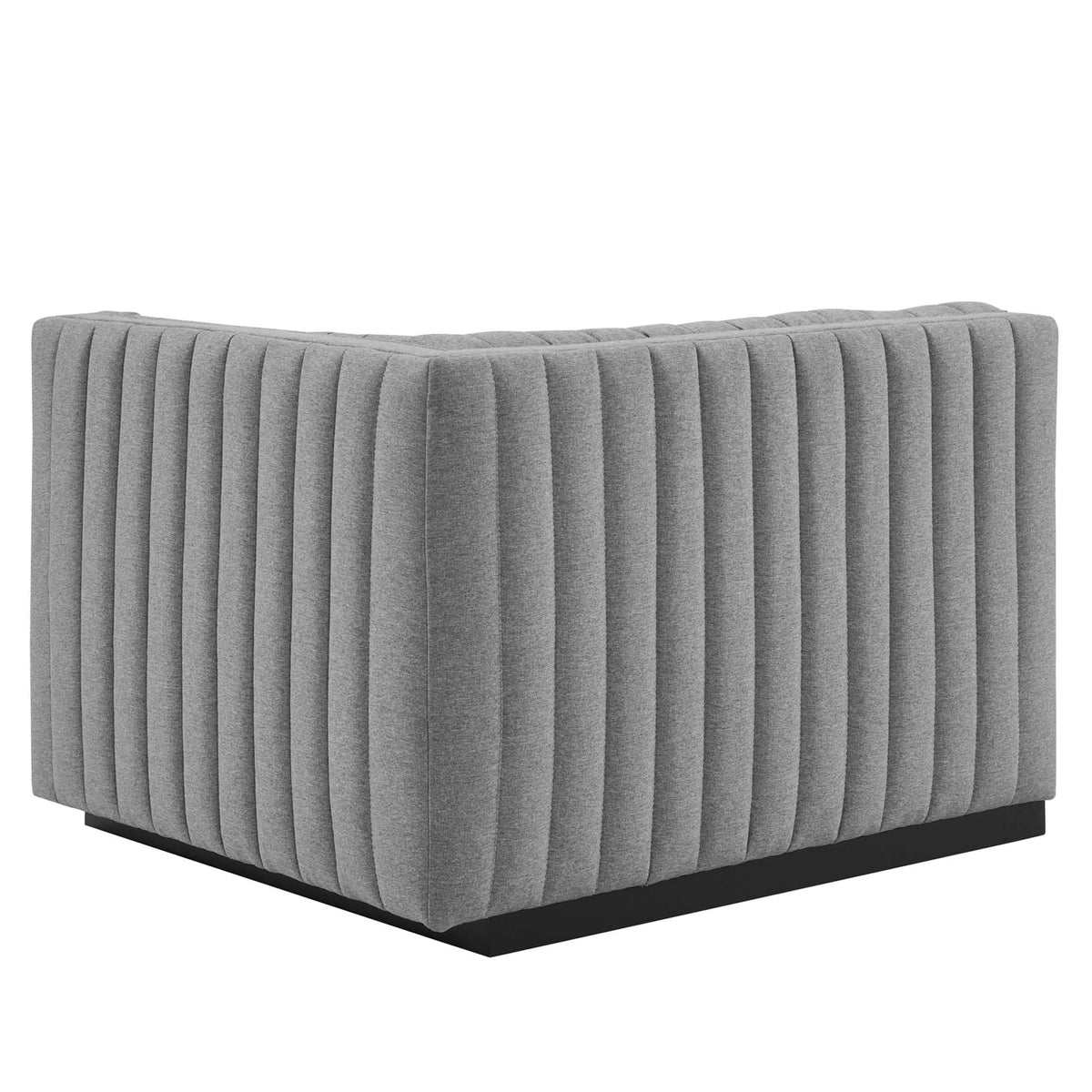 Black Light Gray Tufted Upholstered Loveseat H5001