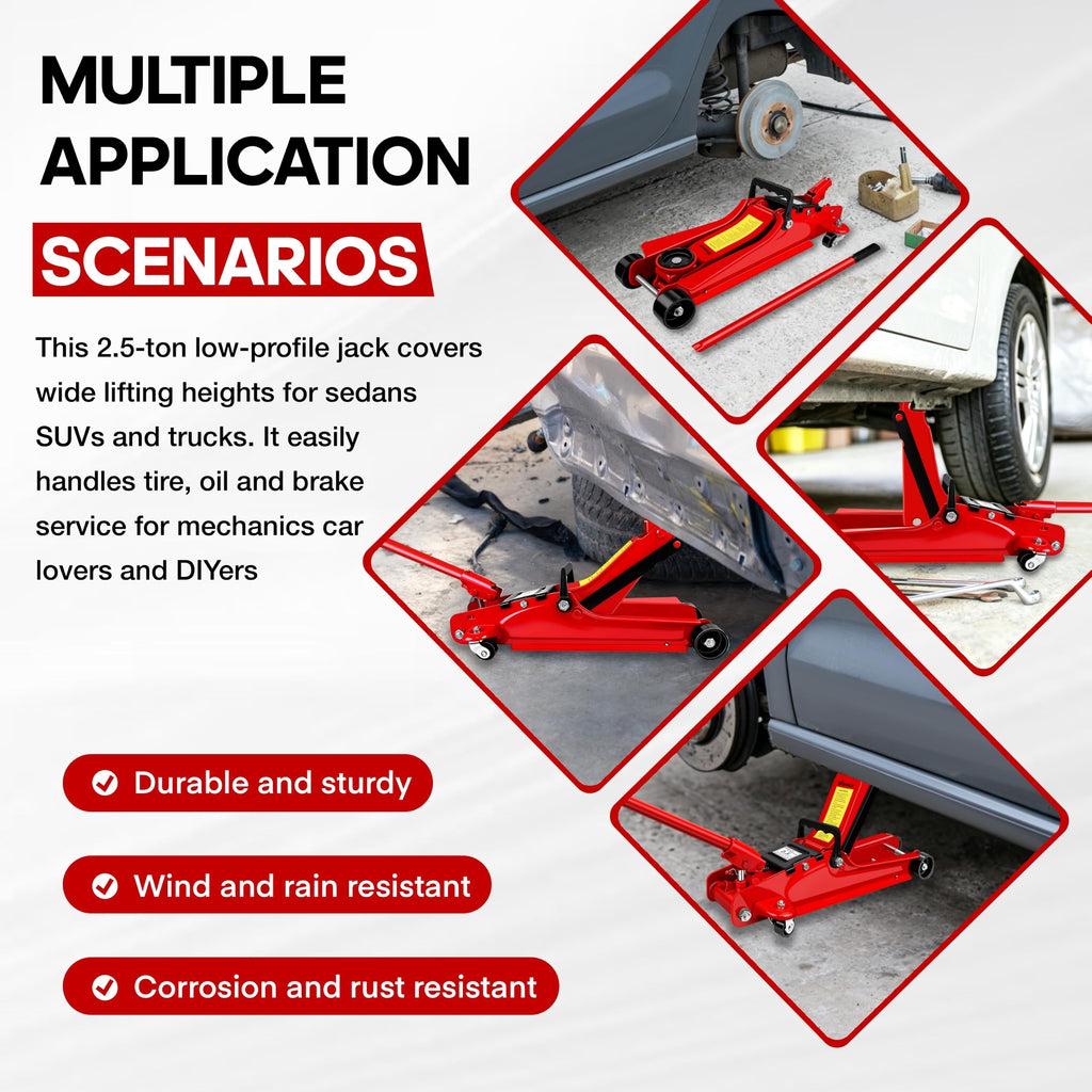 2.5 Ton Low-Profile Hydraulic Floor Jack E1422