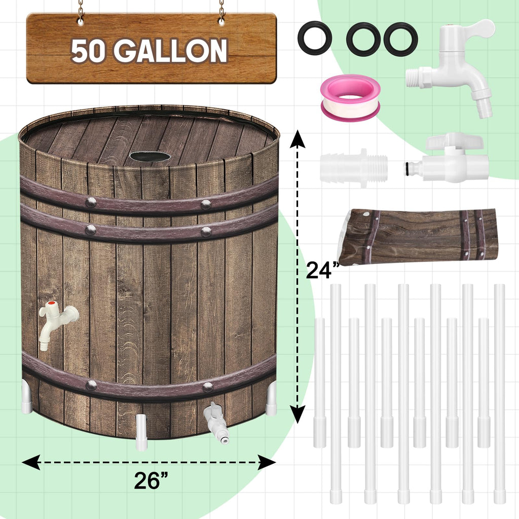 50 Gallon Collapsible Rain Barrel S519680