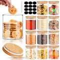 16 oz Glass Food Storage Jars with Bamboo Lids G69923