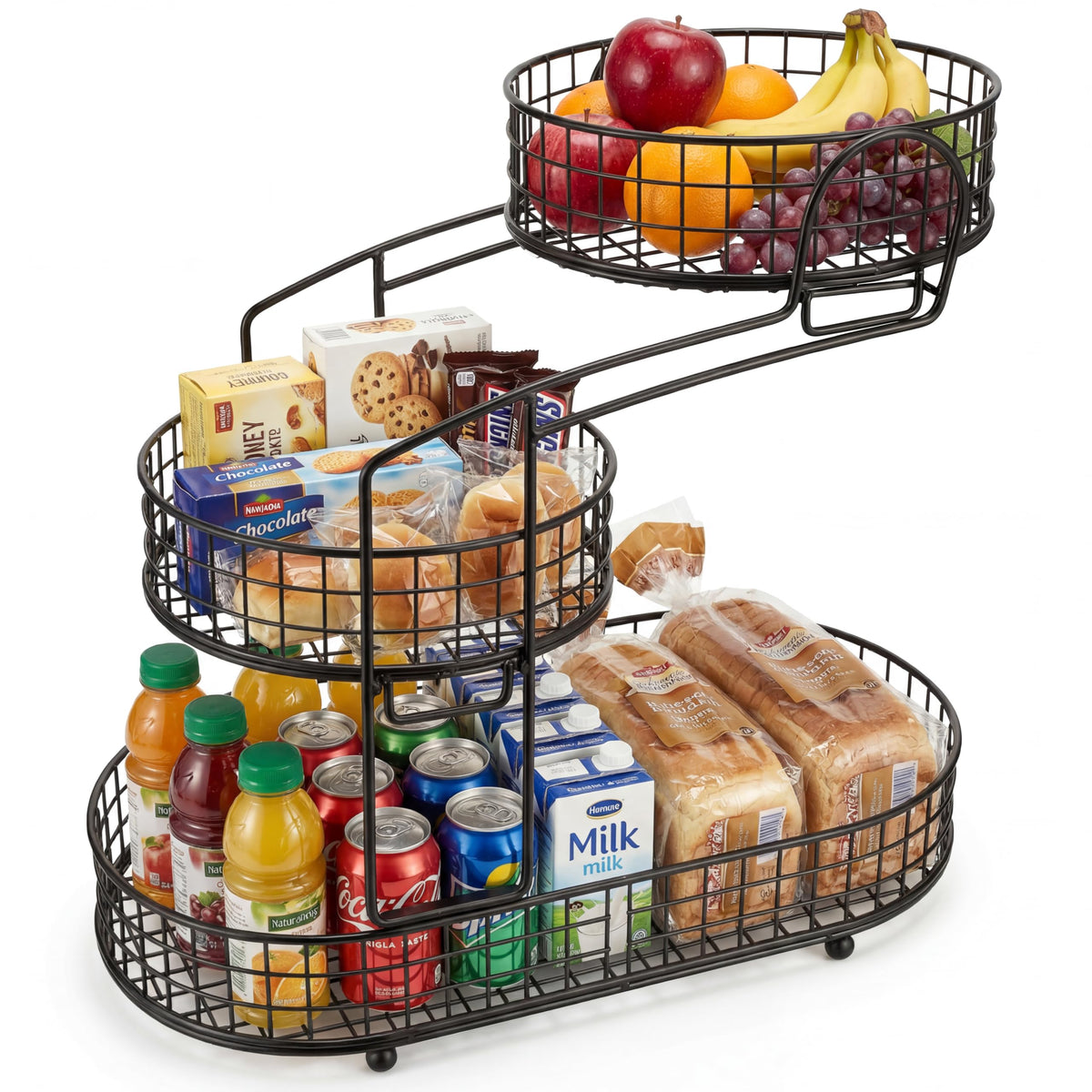 3-Tier Metal Wire Fruit Basket Y858067