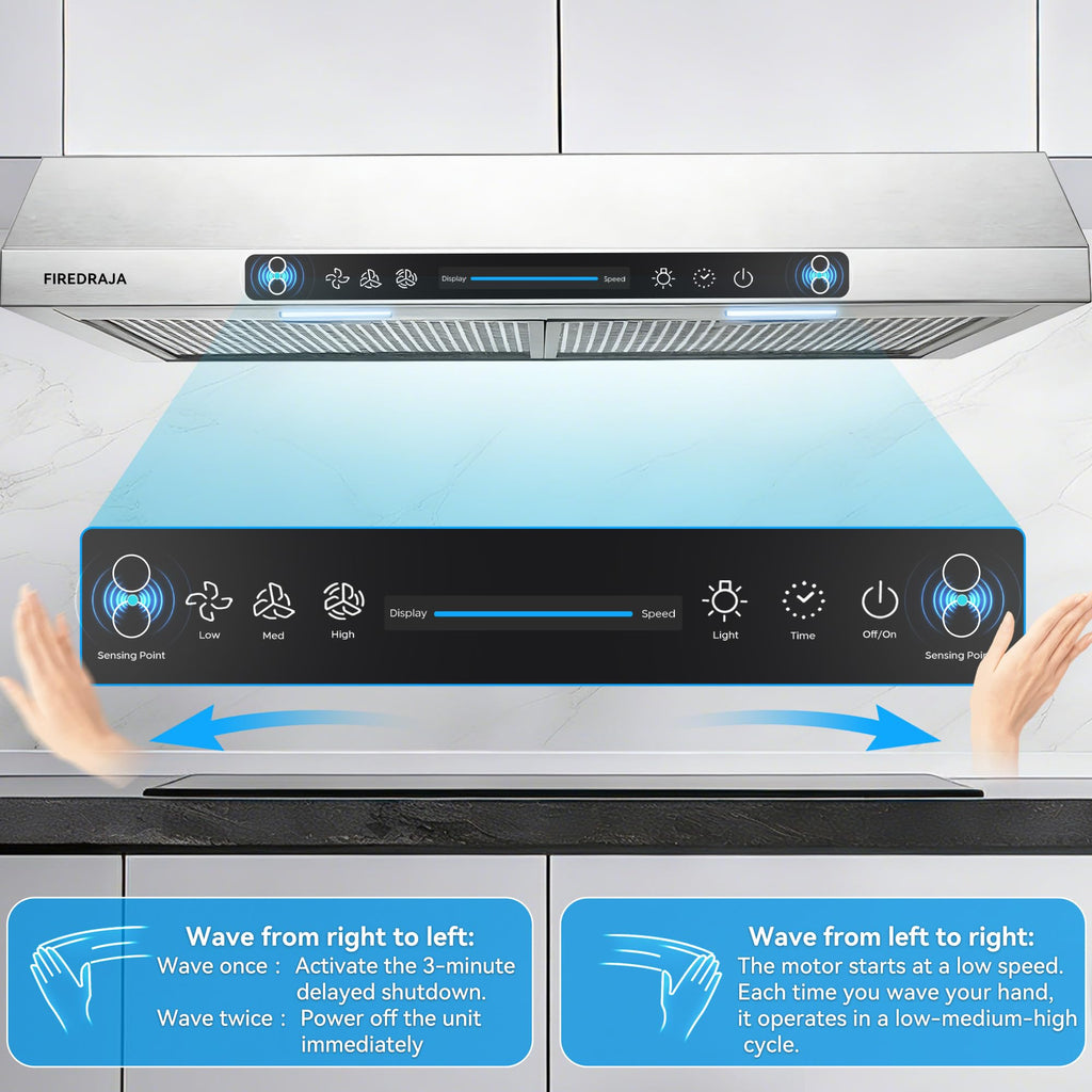 30 Inch 550 CFM Stainless Steel Under Cabinet Range Hood V6118
