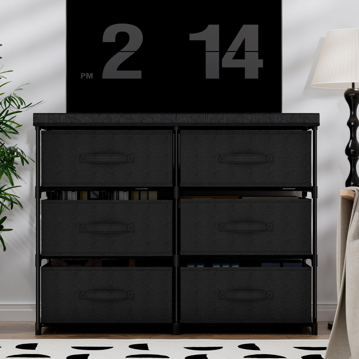 6 Drawer Fabric Dresser Storage Tower A83479