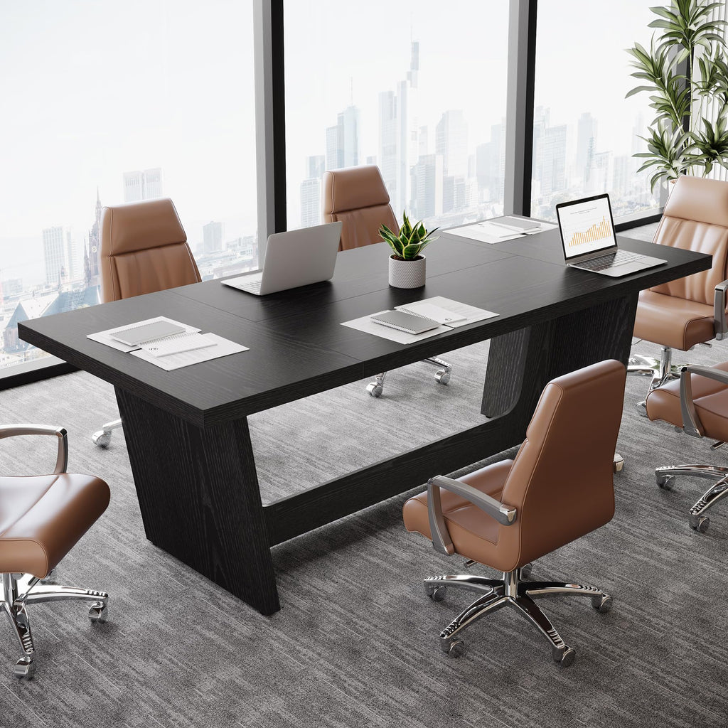6 FT Rectangular Conference Table with Pedestal Base U992931