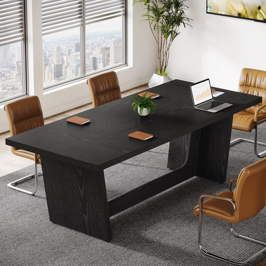 6 FT Rectangular Conference Table with Pedestal Base U992931